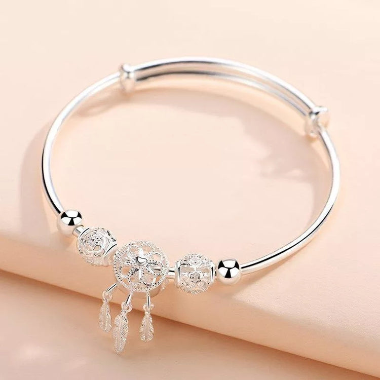 ~ Silver Dream-Catcher Bangle ~