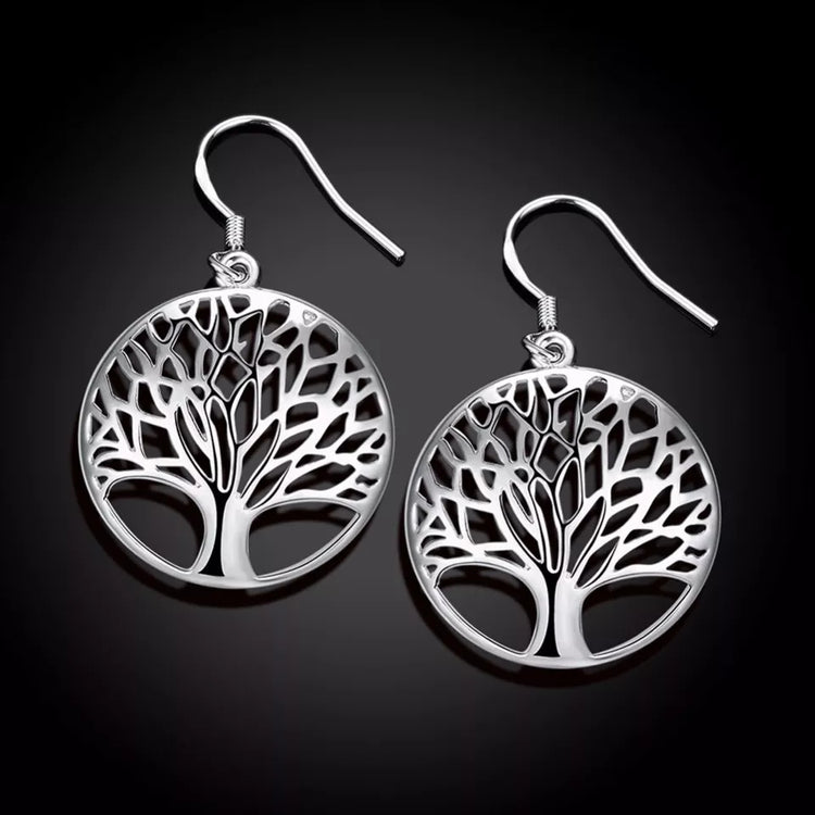 ~ Silver Tree Of Life Earrings ~