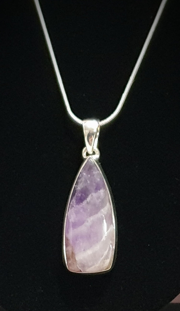 ~ Amethyst Lace Agate Pendant ~