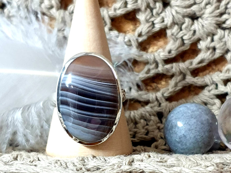 ~ Botswana Agate Ring ~