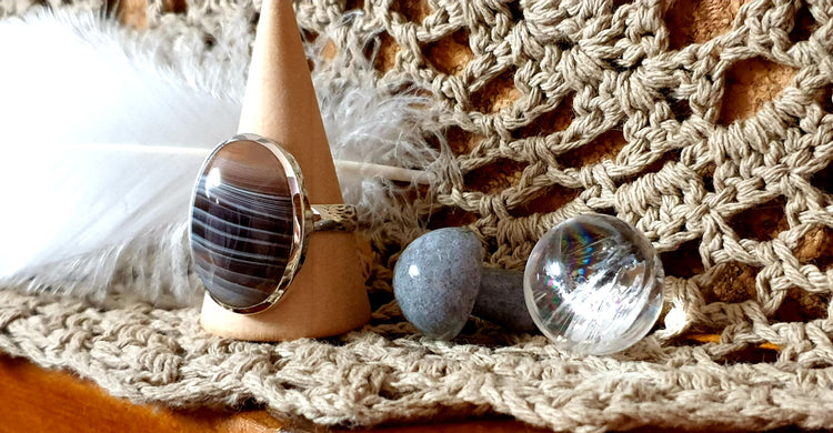 ~ Botswana Agate Ring ~