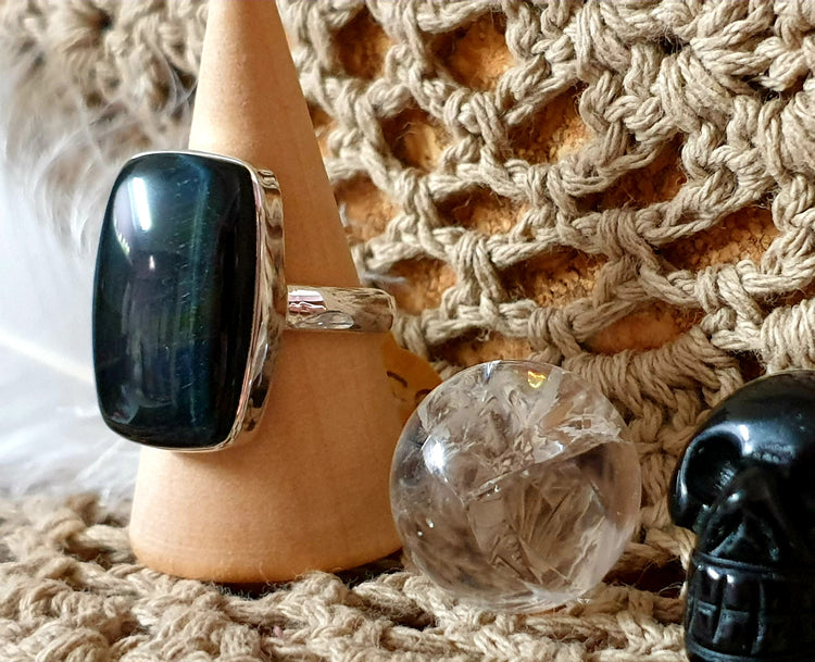 ~ Blue Tiger's Eye Ring ~