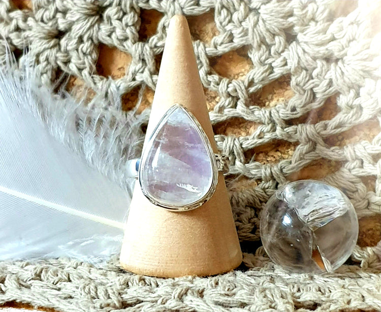 ~ Blue Fire Moonstone Ring ~