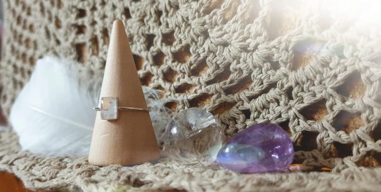 ~ Rainbow Moonstone Ring ~