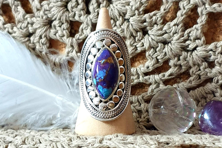 ~ Purple Copper Turquoise Ring ~