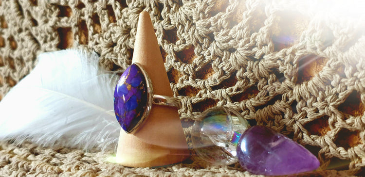 ~ Purple Copper Turquoise Ring ~