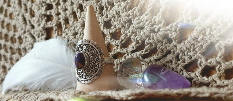 ~ Purple Copper Turquoise Ring ~