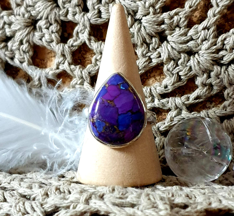 ~ Purple Copper Turquoise Ring ~