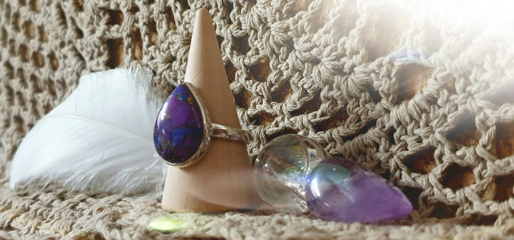 ~ Purple Copper Turquoise Ring ~