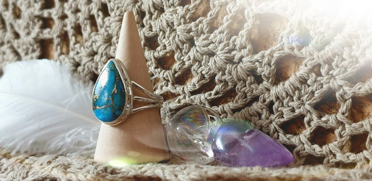 ~ Blue Copper Turquoise Ring ~