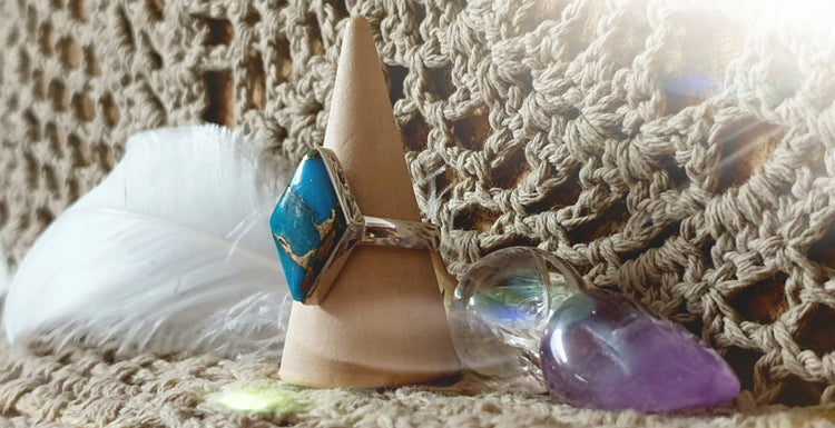 ~ Blue Copper Turquoise Ring ~