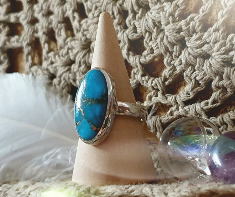~ Blue Copper Turquoise Ring ~