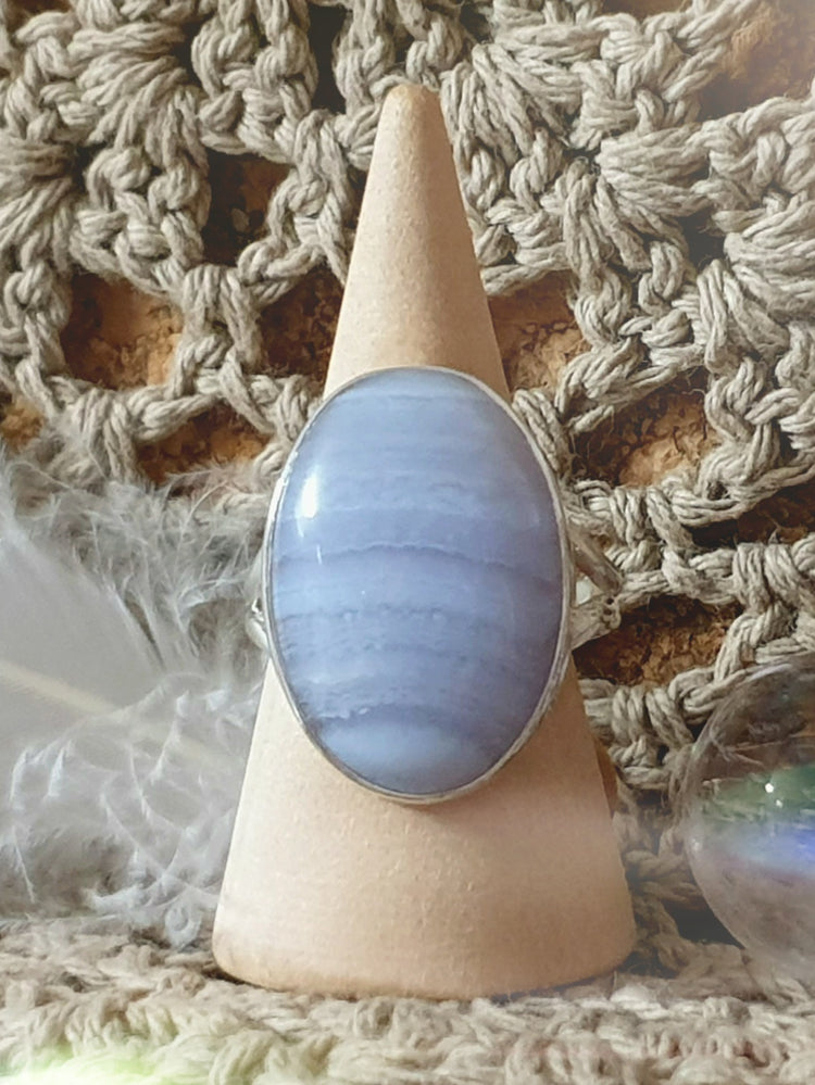 ~ Blue Lace Agate Ring ~