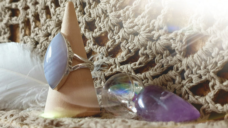 ~ Blue Lace Agate Ring ~