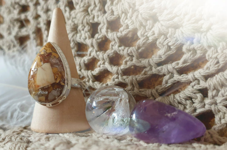 ~ Brecciated Mookaite Ring ~