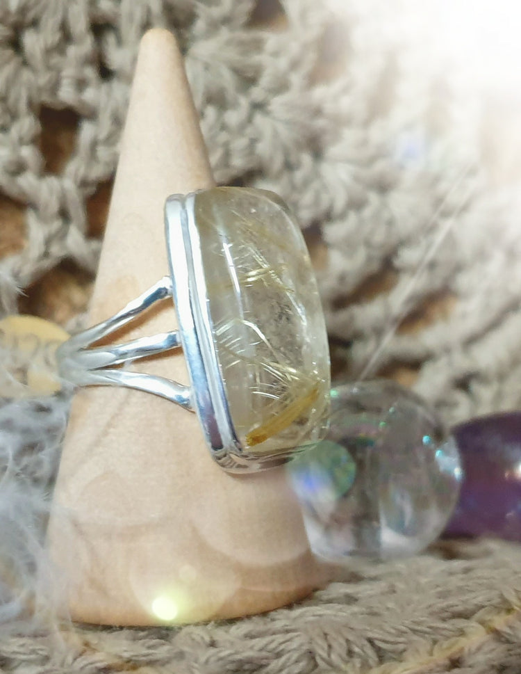 ~ Golden Rutilated Quartz Ring ~