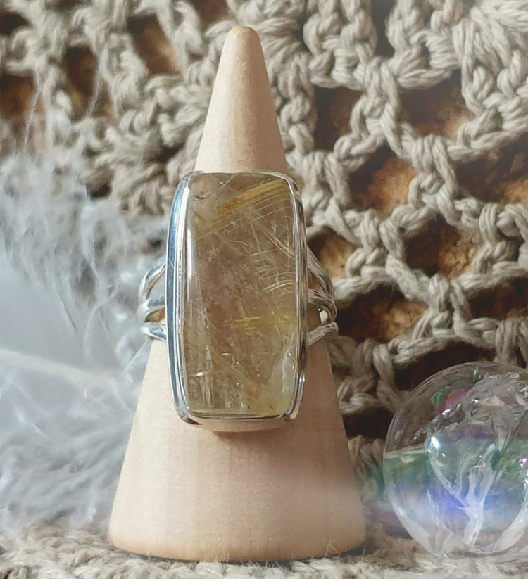 ~ Golden Rutilated Quartz Ring ~