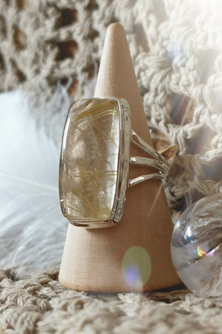 ~ Golden Rutilated Quartz Ring ~