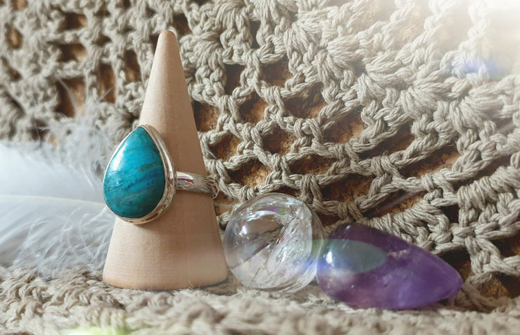 ~ Rare Peru Opaline Ring ~