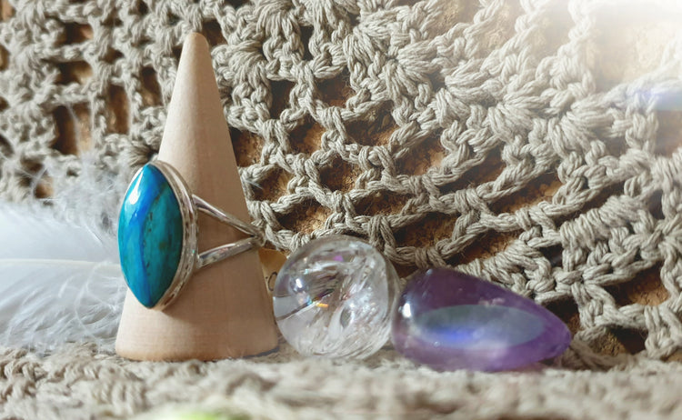 ~ Rare Peru Opaline Ring ~