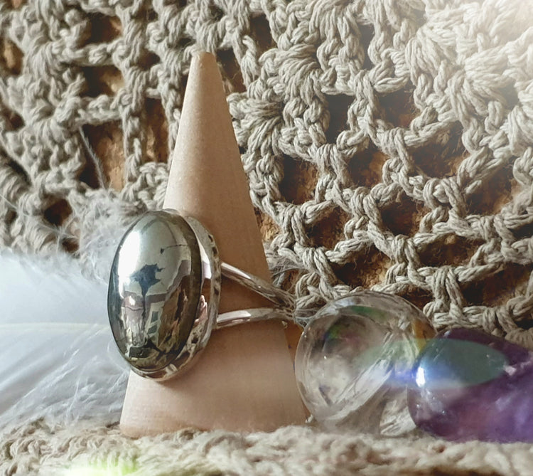 ~ Pyrite In Magnetite Ring ~