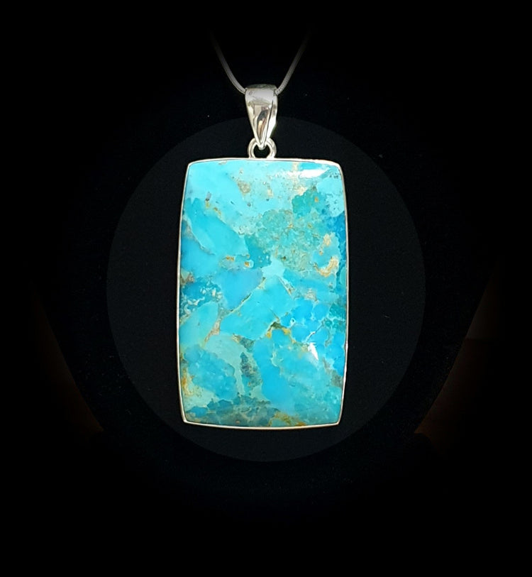 ~ Blue Mohave Turquoise Pendant ~