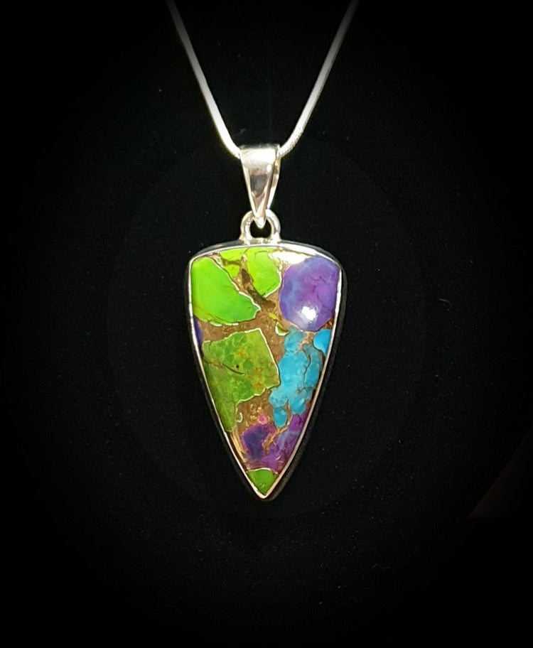 ~ Multi Copper Turquoise Pendant ~