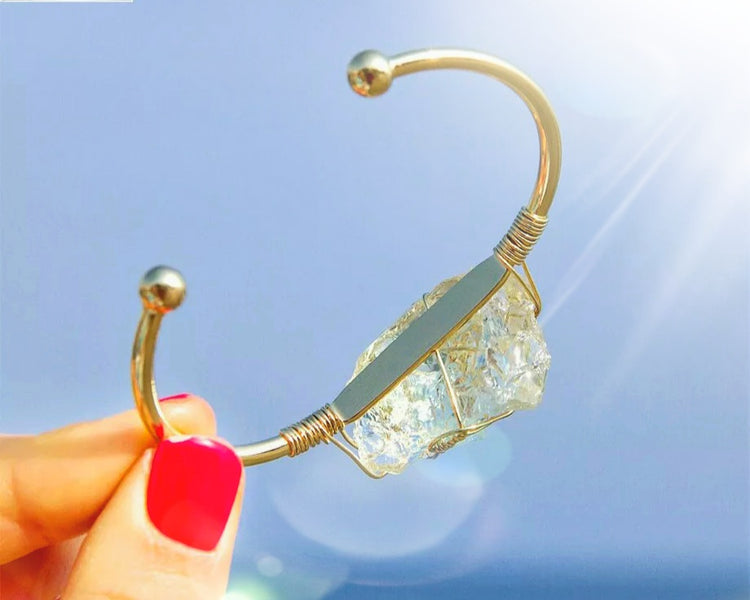 ~ Clear Quartz Cuff Bangle ~