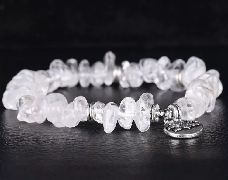 ~ Clear Quartz Crystal Chip Bracelet ~