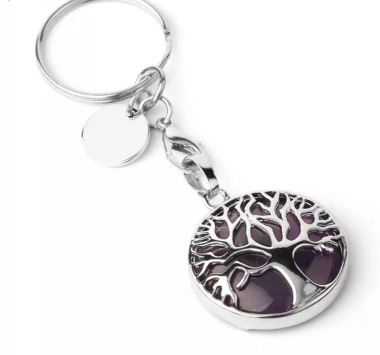 ~ Amethyst Tree Of Life Keyring ~