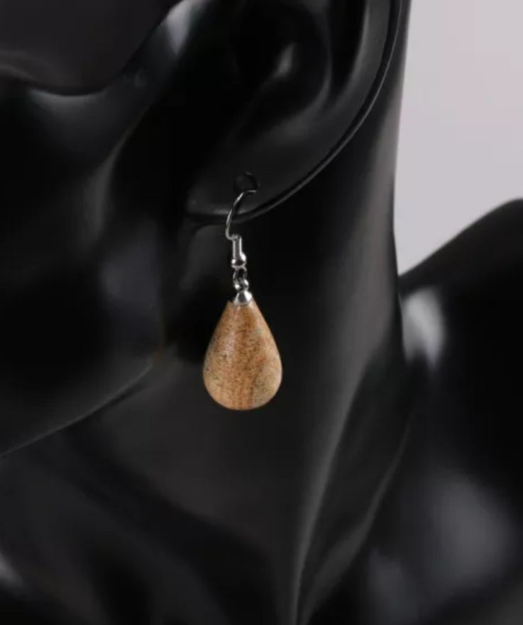 ~ Tear Shaped Gemstone Earrings ~