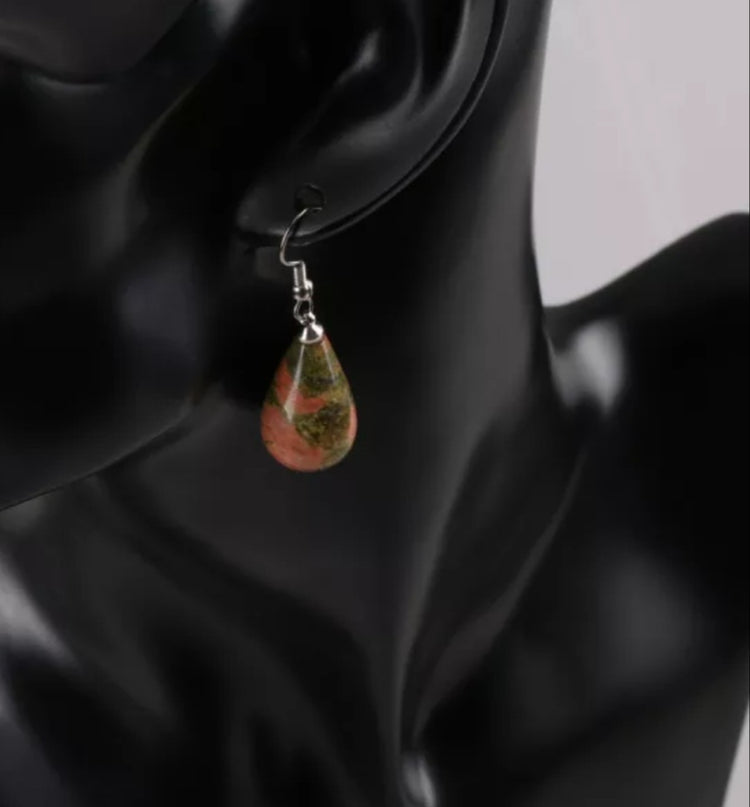 ~ Tear Shaped Gemstone Earrings ~