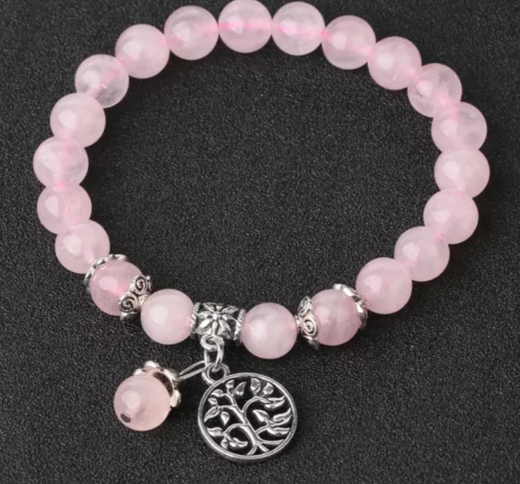 ~ Rose Quartz Tree Of Life Bracelet ~