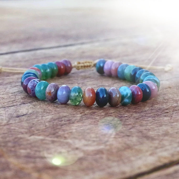 ~ Indian Agate Adjustable Bracelet ~