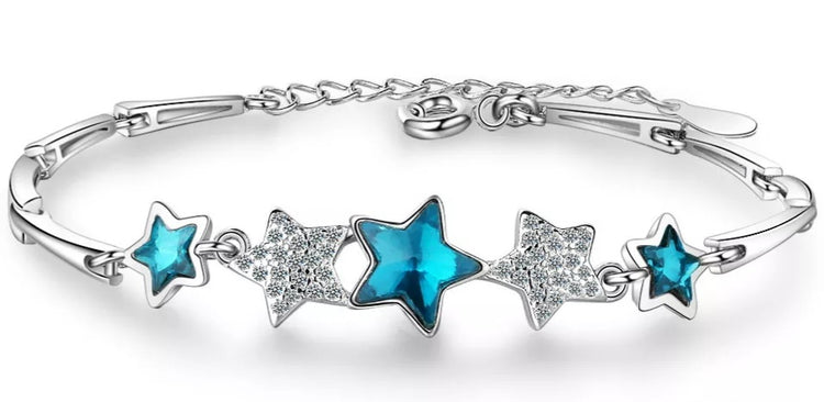 ~ Silver Sparkly Star Bracelet ~