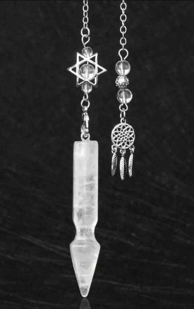 ~ Clear Quartz Merkaba Pendulum ~