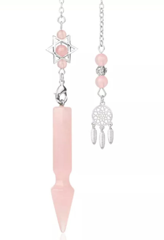 ~ Rose Quartz Merkaba Pendulum ~