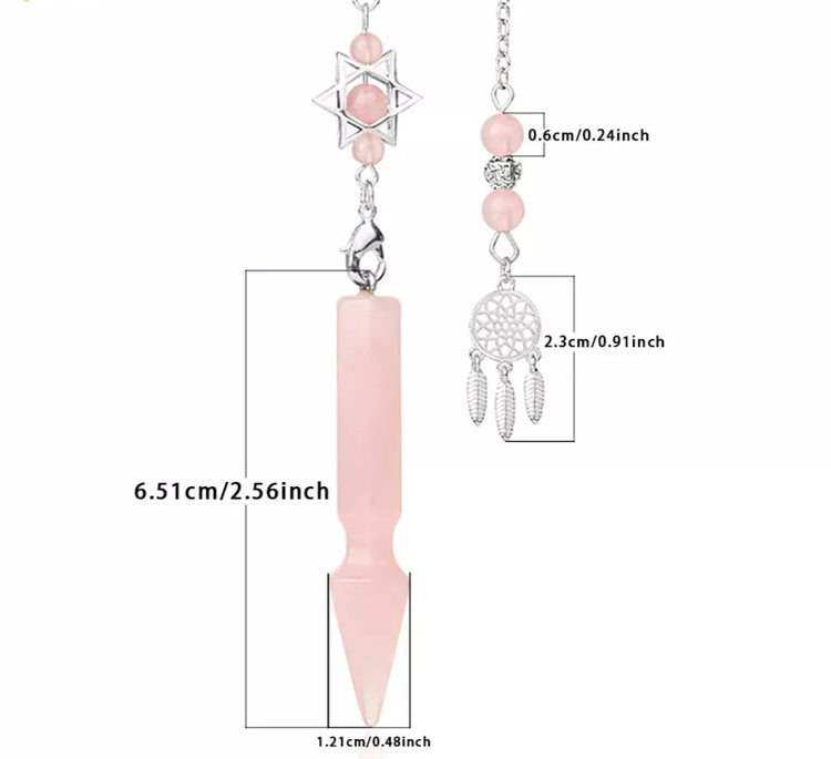 ~ Rose Quartz Merkaba Pendulum ~