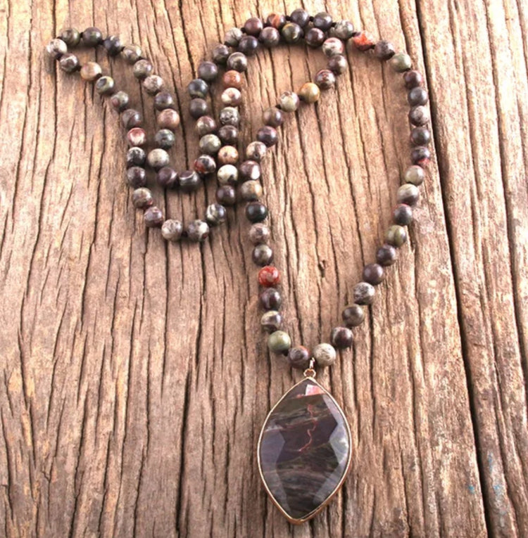 ~ Indian Agate Healing Necklace ~