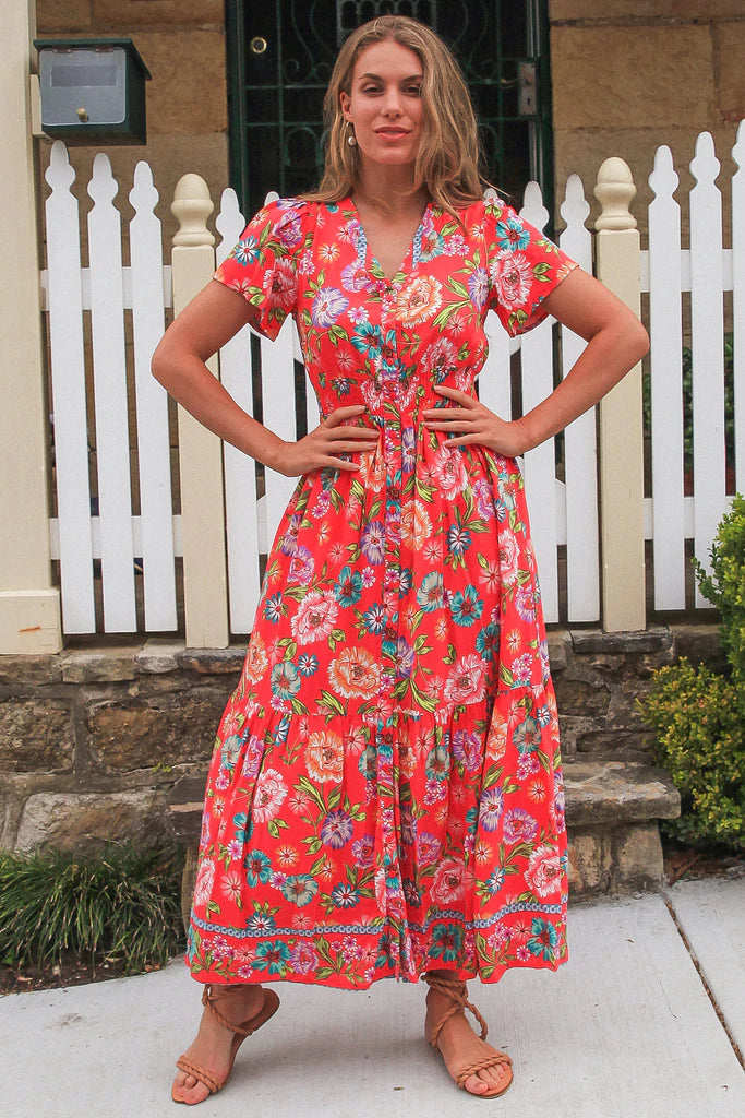 ~Adalee V-Neck Maxi Dress~