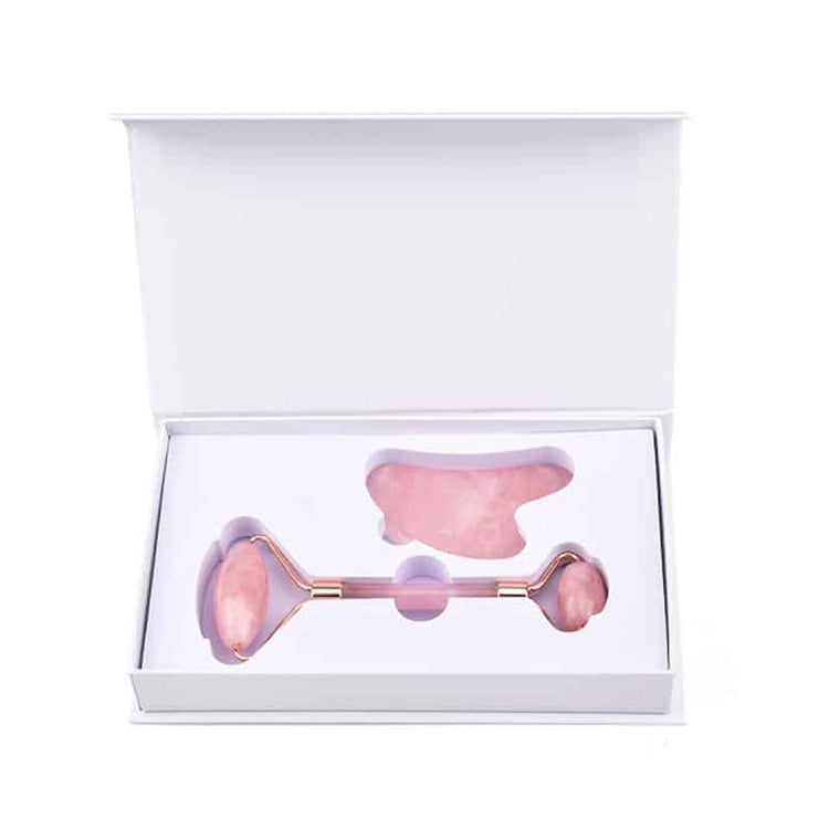 ~ Rose Quartz Facial Roller & Gua Sha Set ~