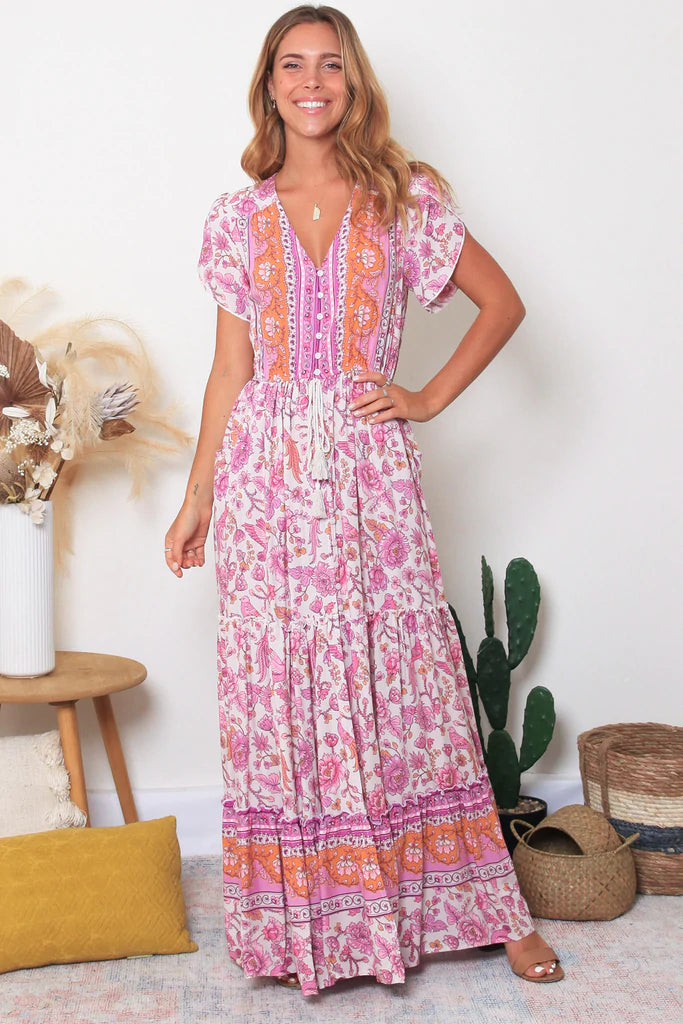 ~Virginia V Neck Maxi Dress~