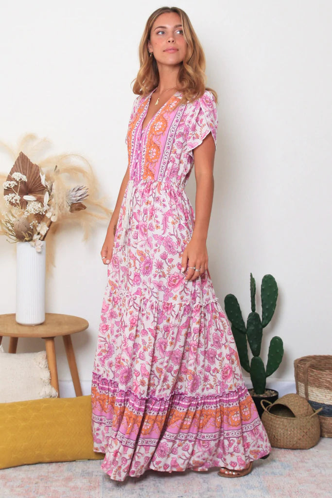~Virginia V Neck Maxi Dress~