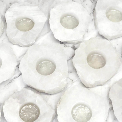 ~ Clear Quartz Tealight Holder ~