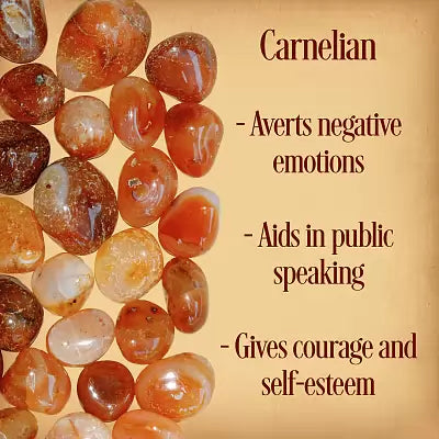 ~Carnelian Tumbled Gemstone - MOTIVATION~