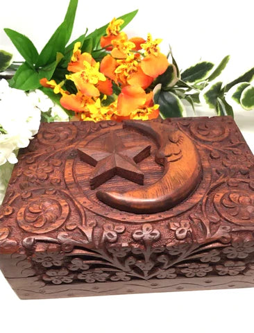 Wooden Carved Keepsake Boxes