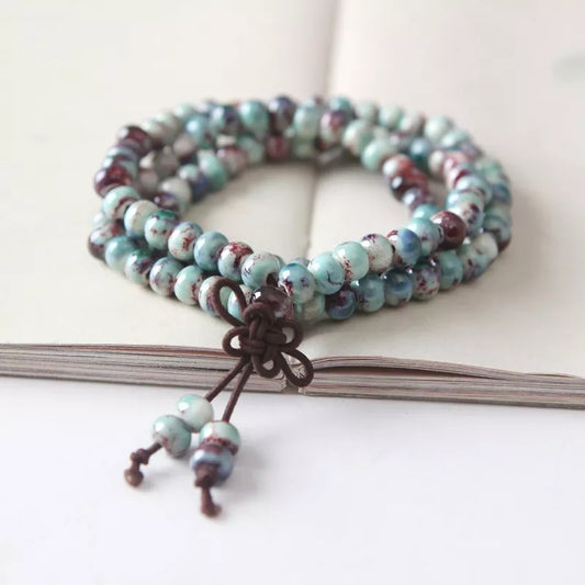 ~ Ethnic Ceramic Beads Bracelet ~