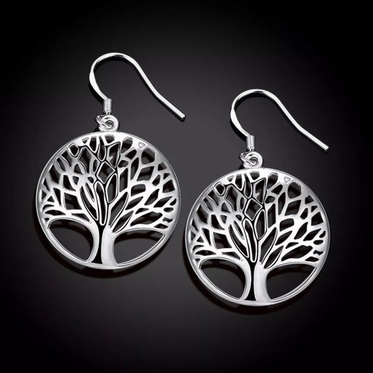 ~ Silver Tree Of Life Earrings ~