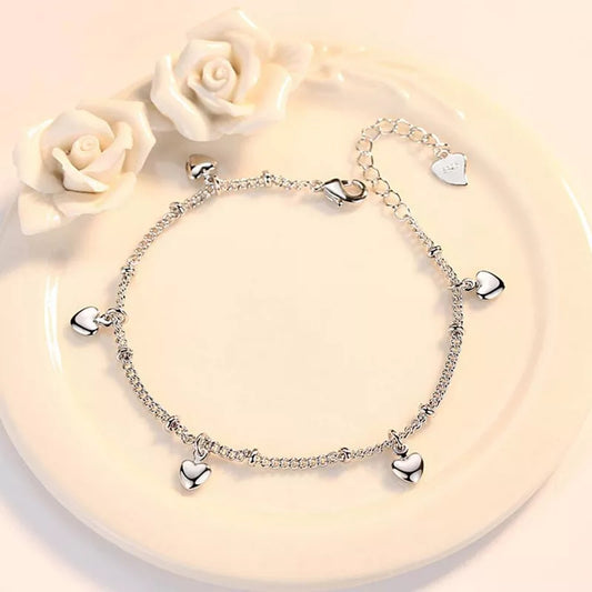 ~ Silver Love Heart Bracelet ~