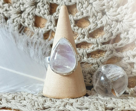 ~ Blue Fire Moonstone Ring ~